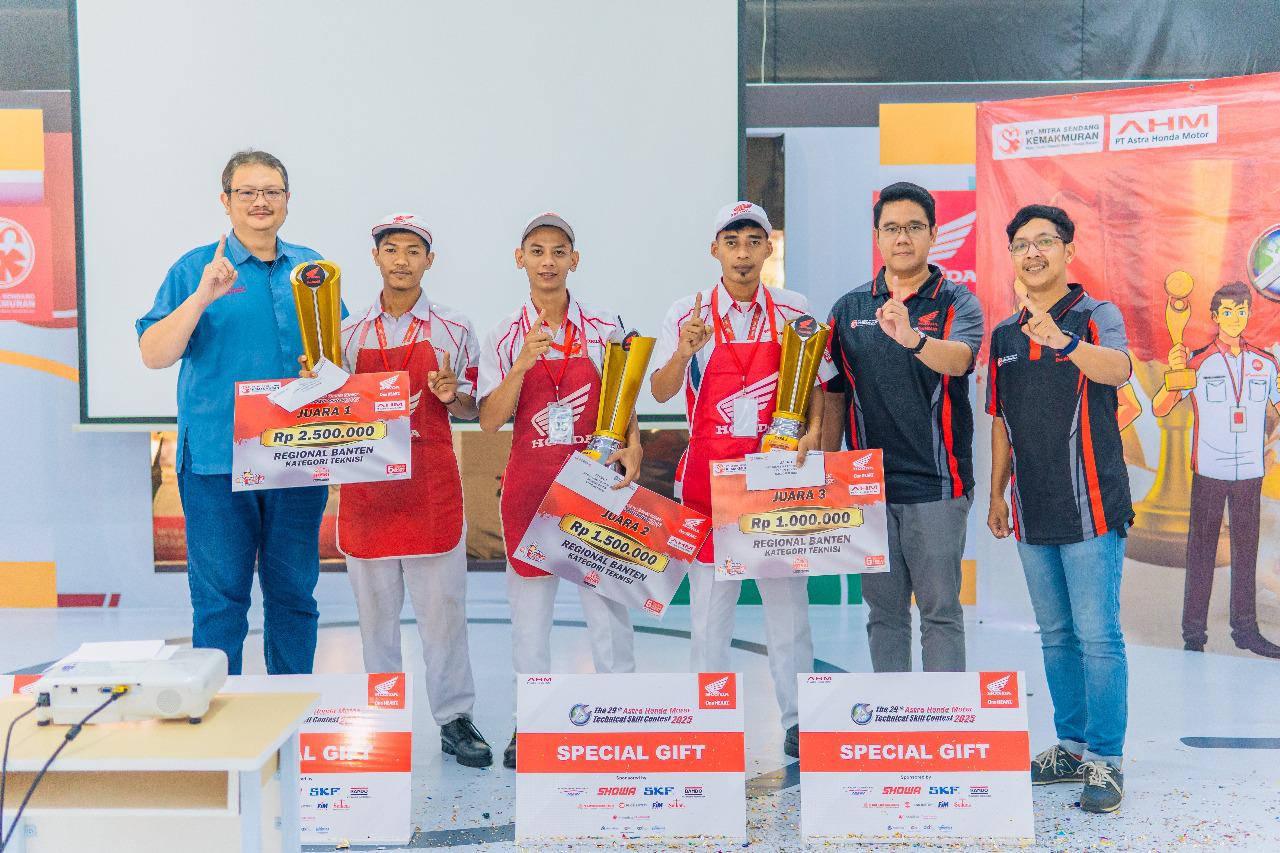 Mekanik dan SA Terbaik Banten Siap Berlaga di Tingkat Nasional dalam The 29th AHM Technical Skill Kontes 2025